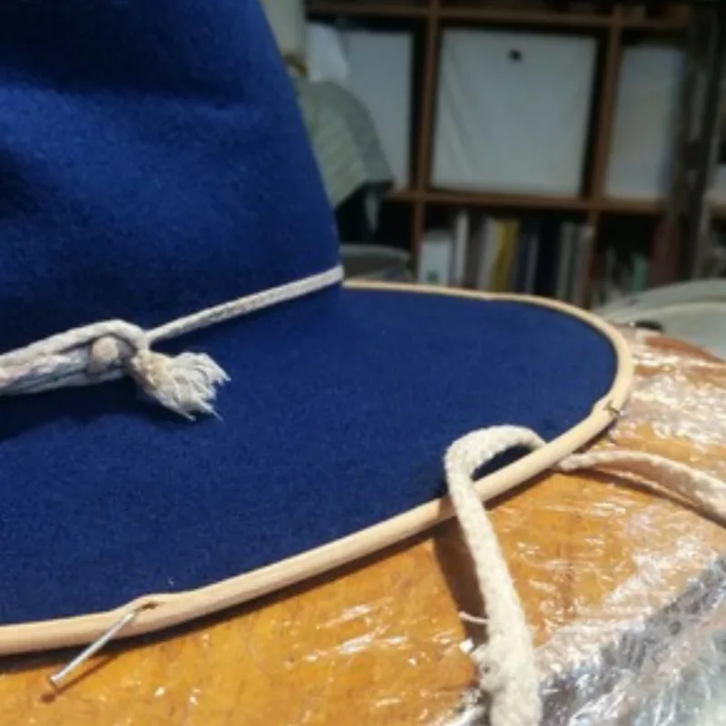Chapeau Feutre Fedora Vert 100% Laine - Taille 57 - à Garnir Pour Modiste